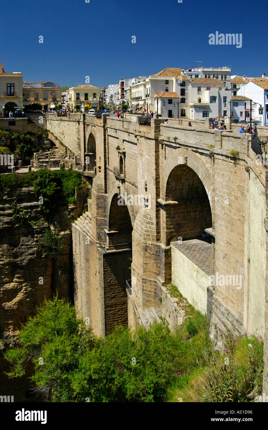 The Gorge and Puento Nuevo New Bridge Ronda Andalucia Spain Espana ...