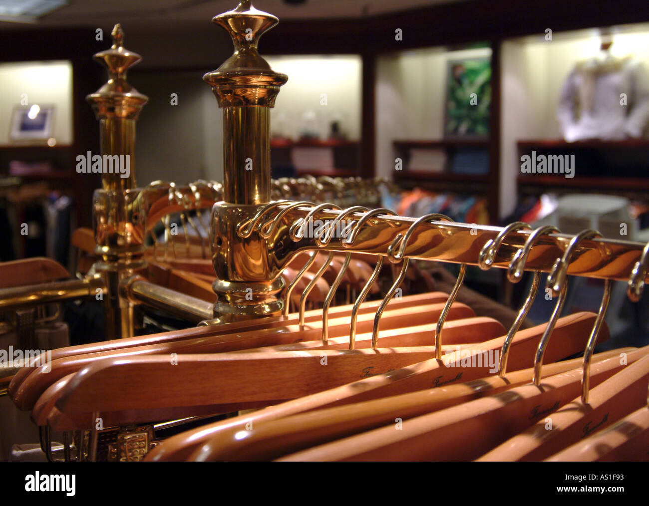 Brass coat hangers hires stock photography and images Alamy