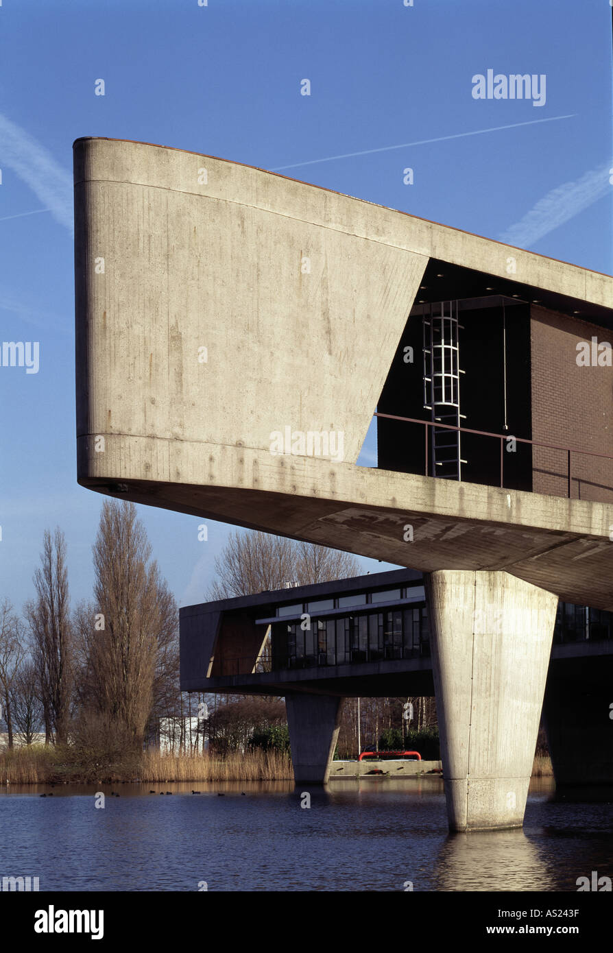 Mijdrecht, Johnson Waxfabriek, "Verwaltungsgebäude ""Bumerang""" Stock Photo