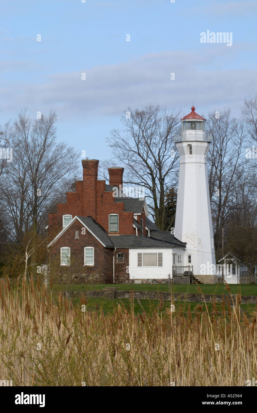 Port Sanilac Lighthouse in Sanilac Michigan Stock Photo Alamy