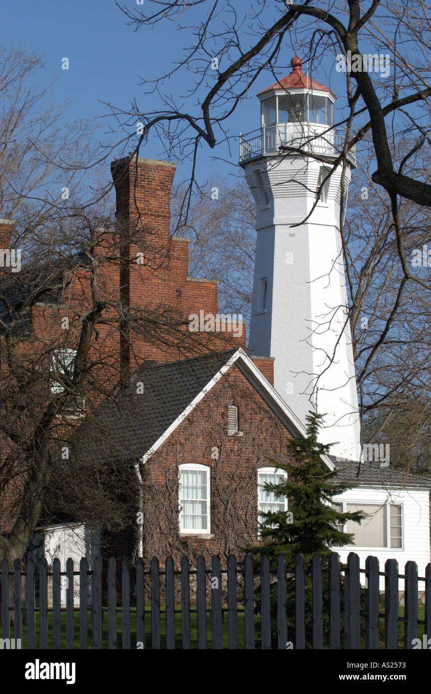 Port Sanilac Lighthouse in Sanilac Michigan Stock Photo Alamy