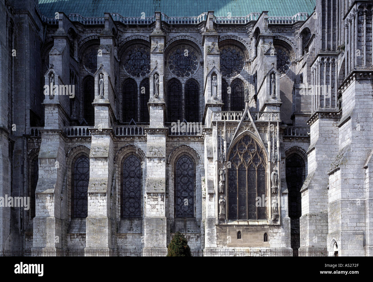 Chartres, Kathedrale, Südfassade Stock Photo