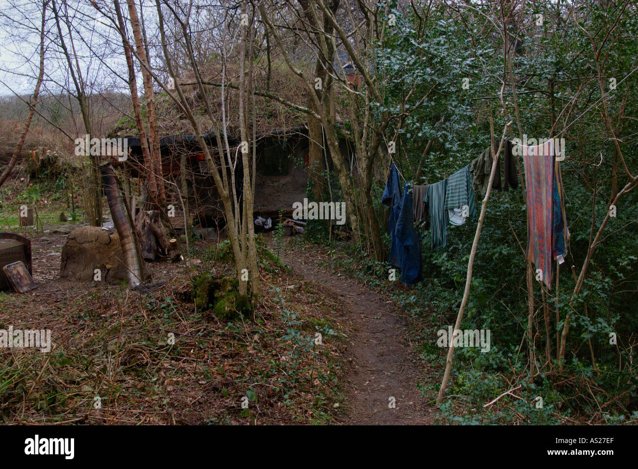 Roundhouse built by Emma Orbach at the eco village of Brithdir Mawr near Newport Pembrokeshire