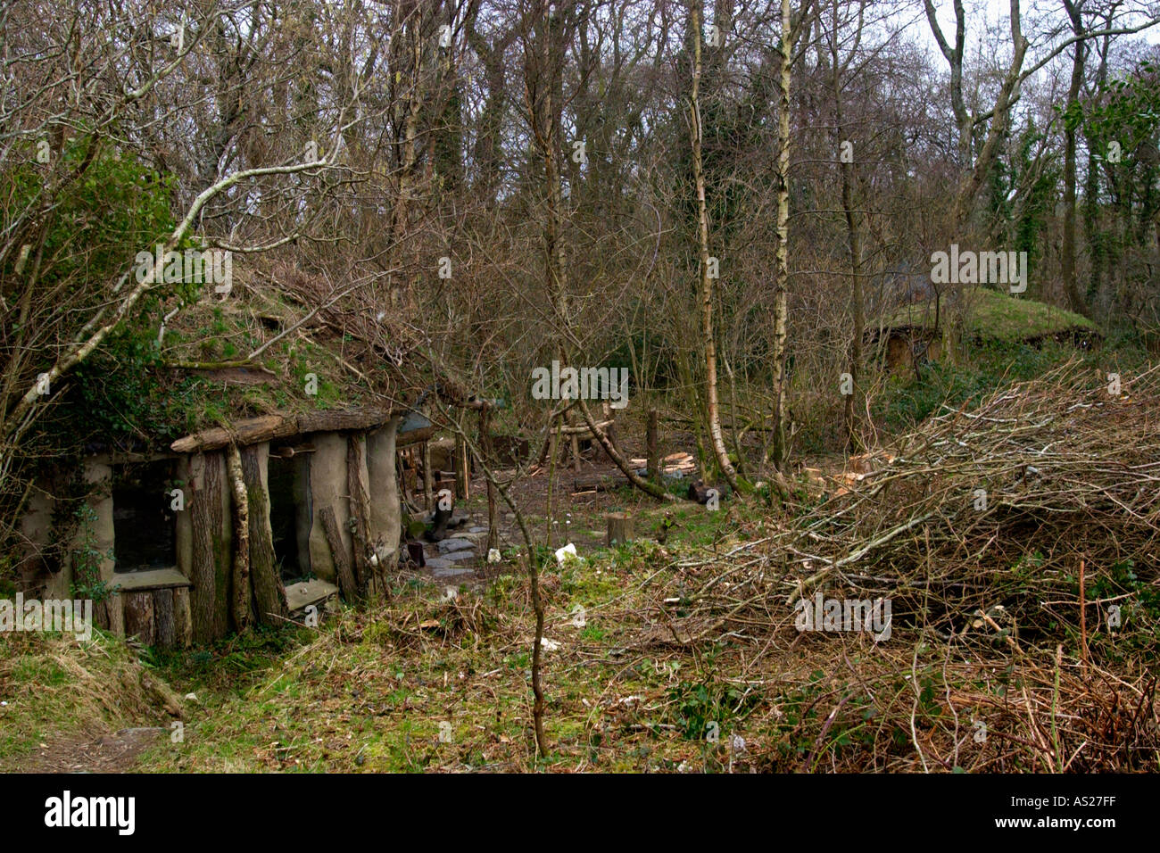 Roundhouse built by Emma Orbach at the eco village of Brithdir Mawr near Newport Pembrokeshire