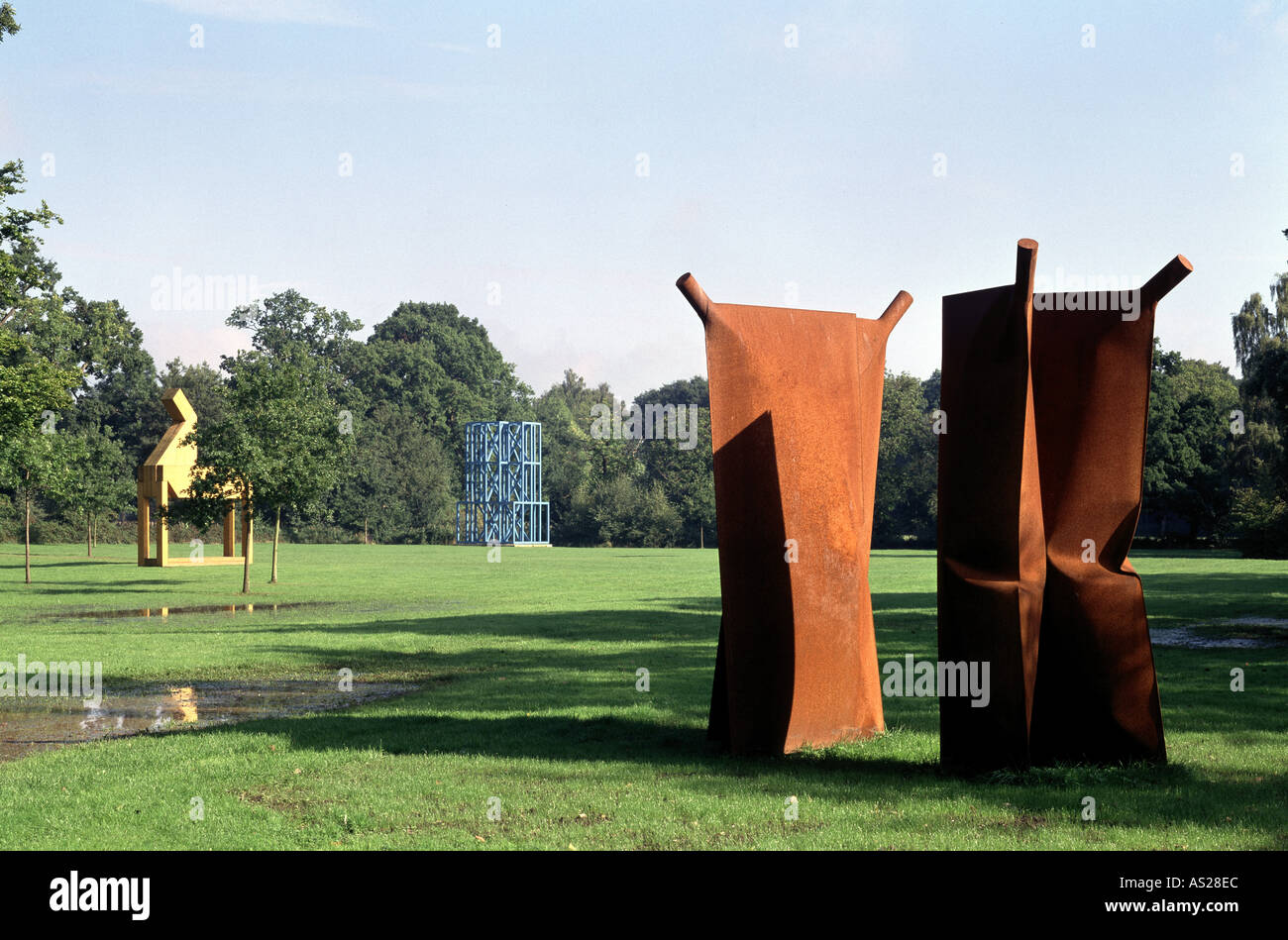 Moyland, Schloßpark, Skulpturen im westlichen Park Stock Photo