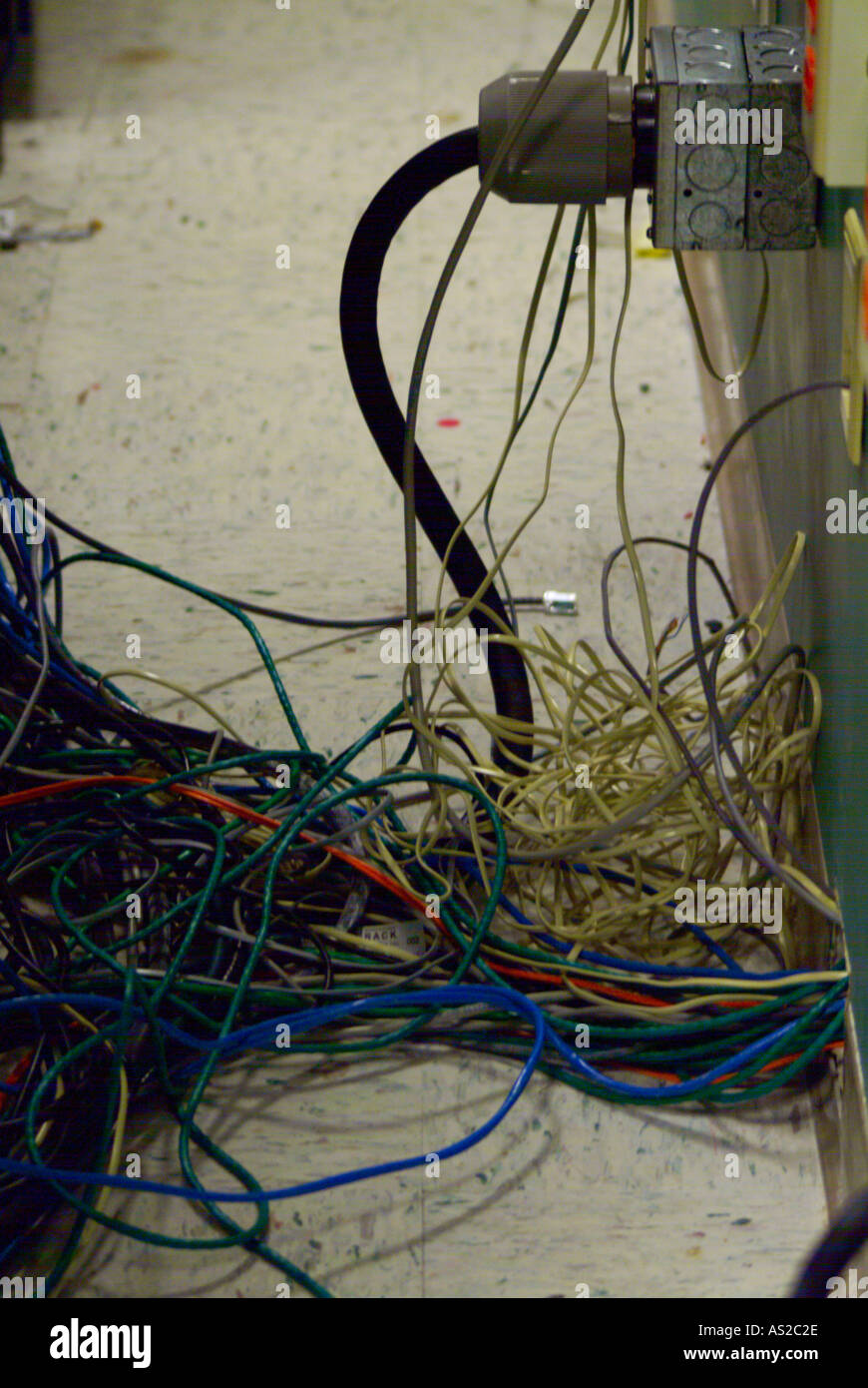 Cable Routing Messy Messy wires hi-res stock photography and images - Alamy