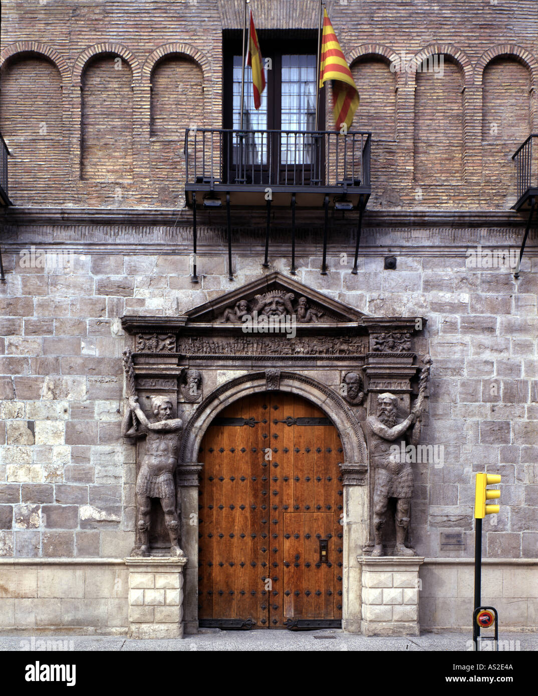 Zaragoza, Palacio de los Lunas, Stock Photo