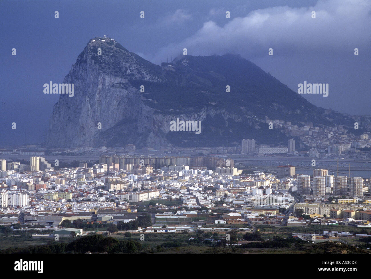 Gibraltar, Gibraltaransicht von Spanien Stock Photo