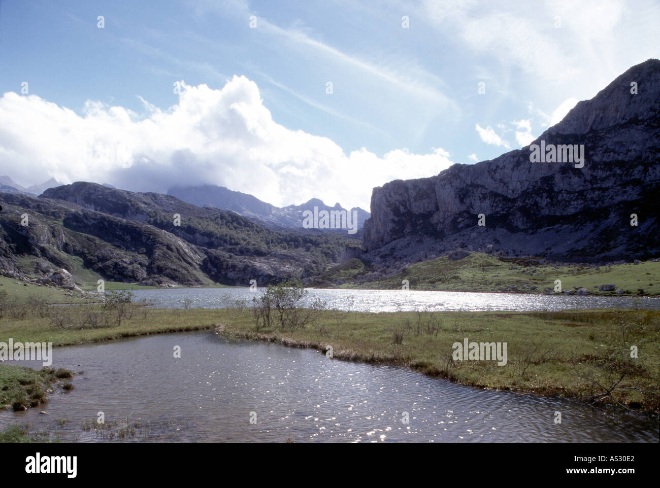 Picos de Europa, Gletschersee Ercina, Gletschersee Ercina Stock Photo