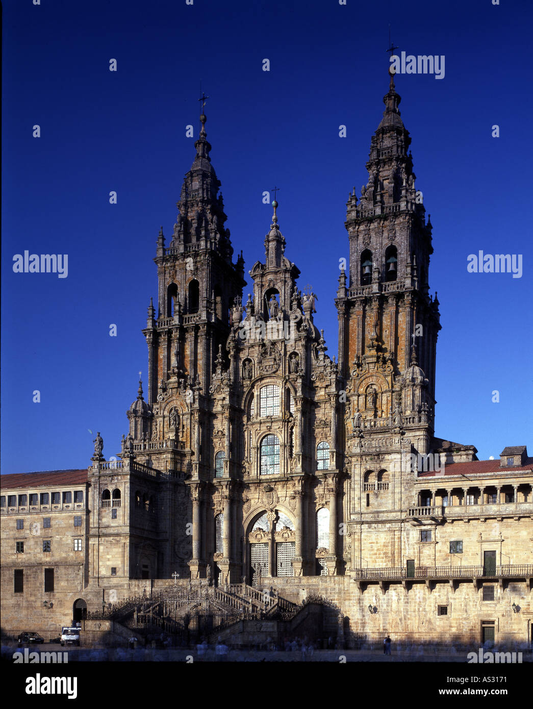 Santiago de Compostela, Kathedrale, Westfassade Stock Photo