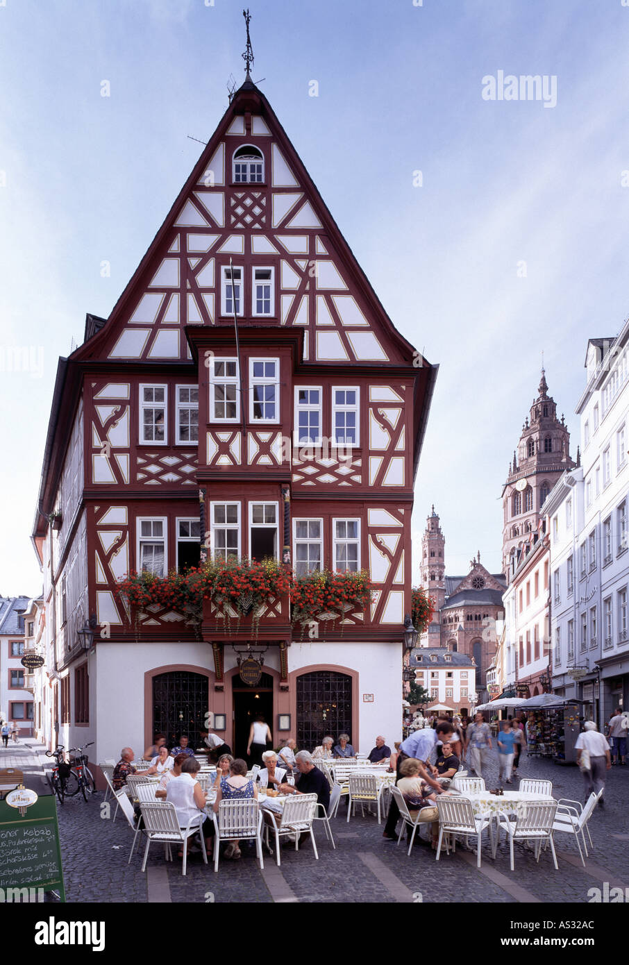 Mainz, Altstadt, Fachwerkhaus Stock Photo