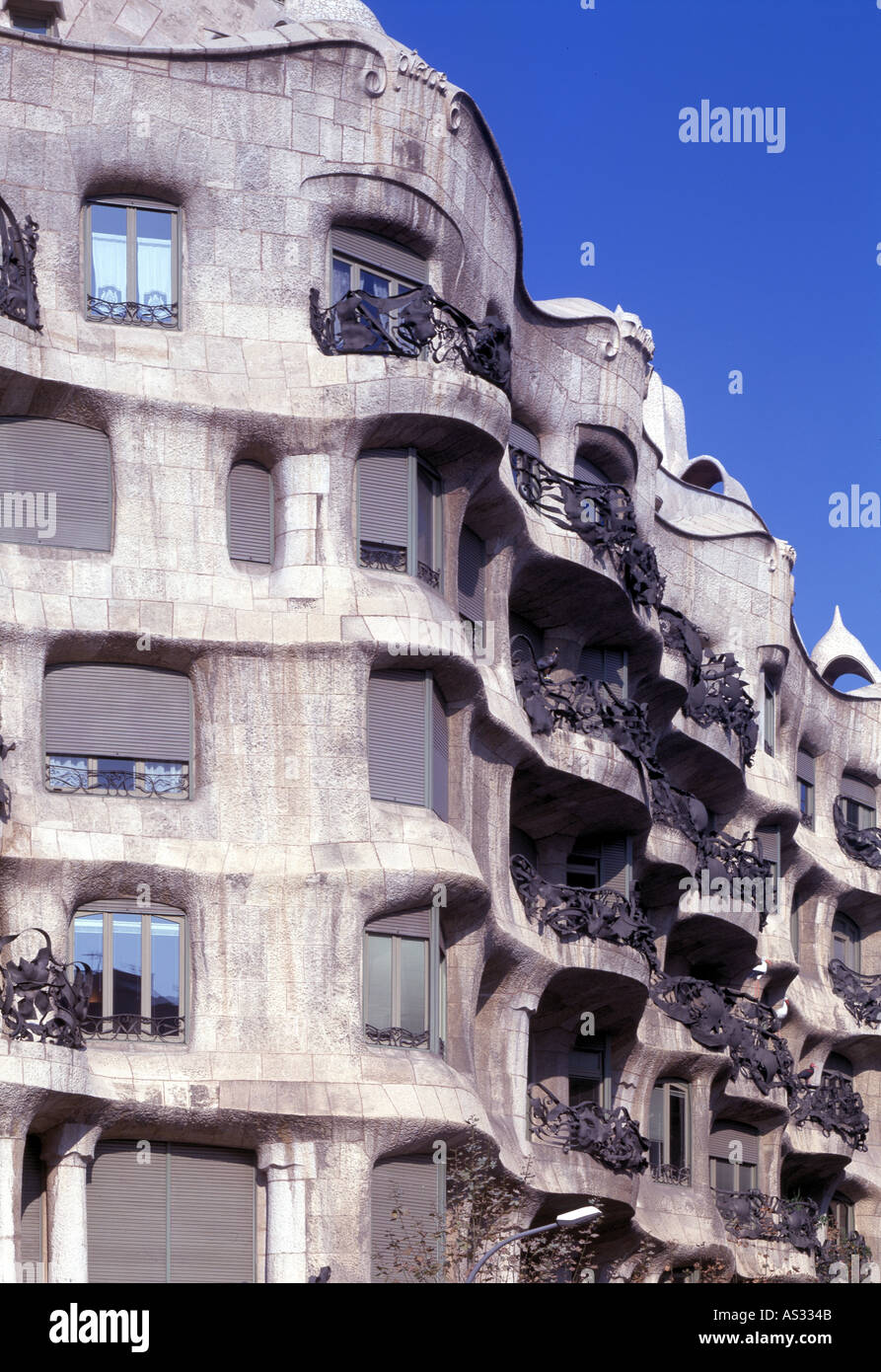 Barcelona, Casa Mila (la Pedrera), Fassade, Detail, Architekt Antonio