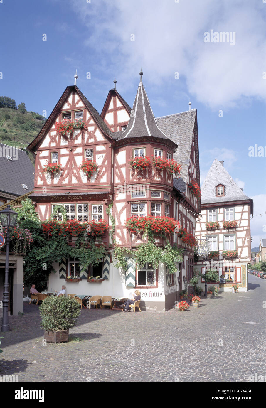 Bacharach, Fachwerkhaus, Aussenaufnahme Stock Photo