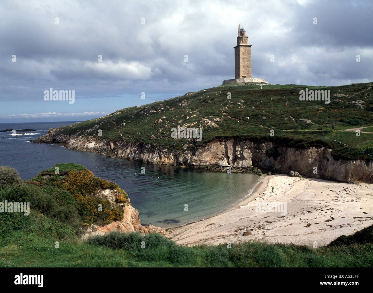 A Coruna, 'Torre de Hercules', Römischer Leuchtturm, Höhe 54m Stock Photo