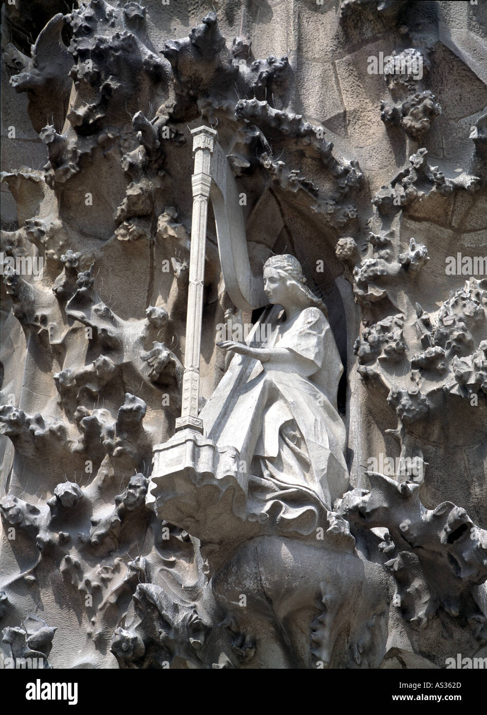 Barcelona, Kathedrale Sagrada Familia, König David Stock Photo