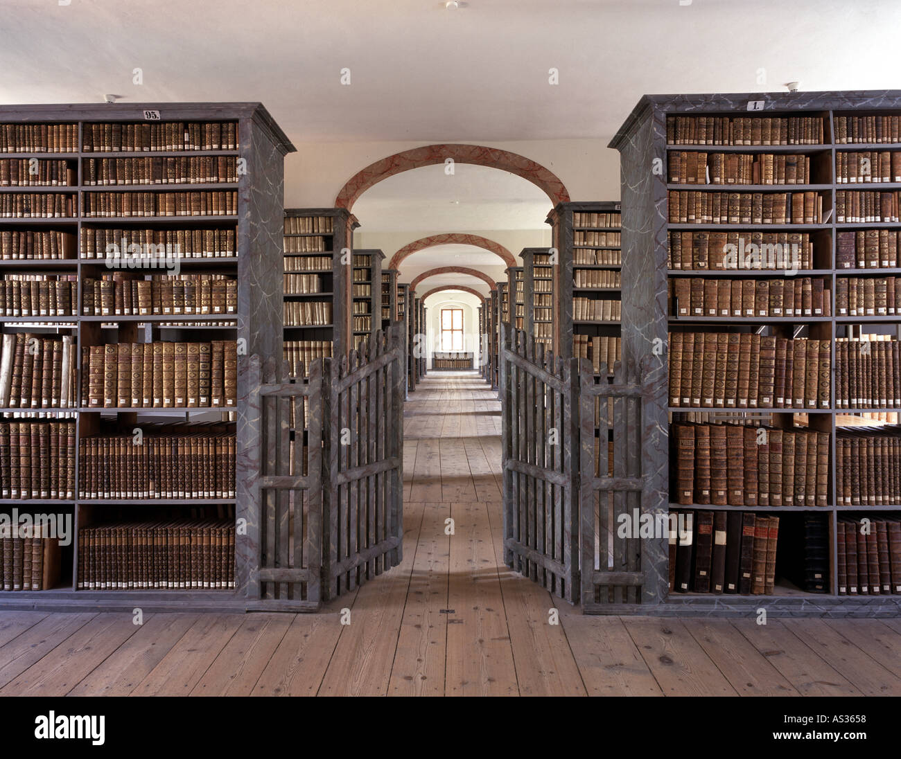 Halle, Franckesche Stiftung, Kulissen-Bibliothek Stock Photo