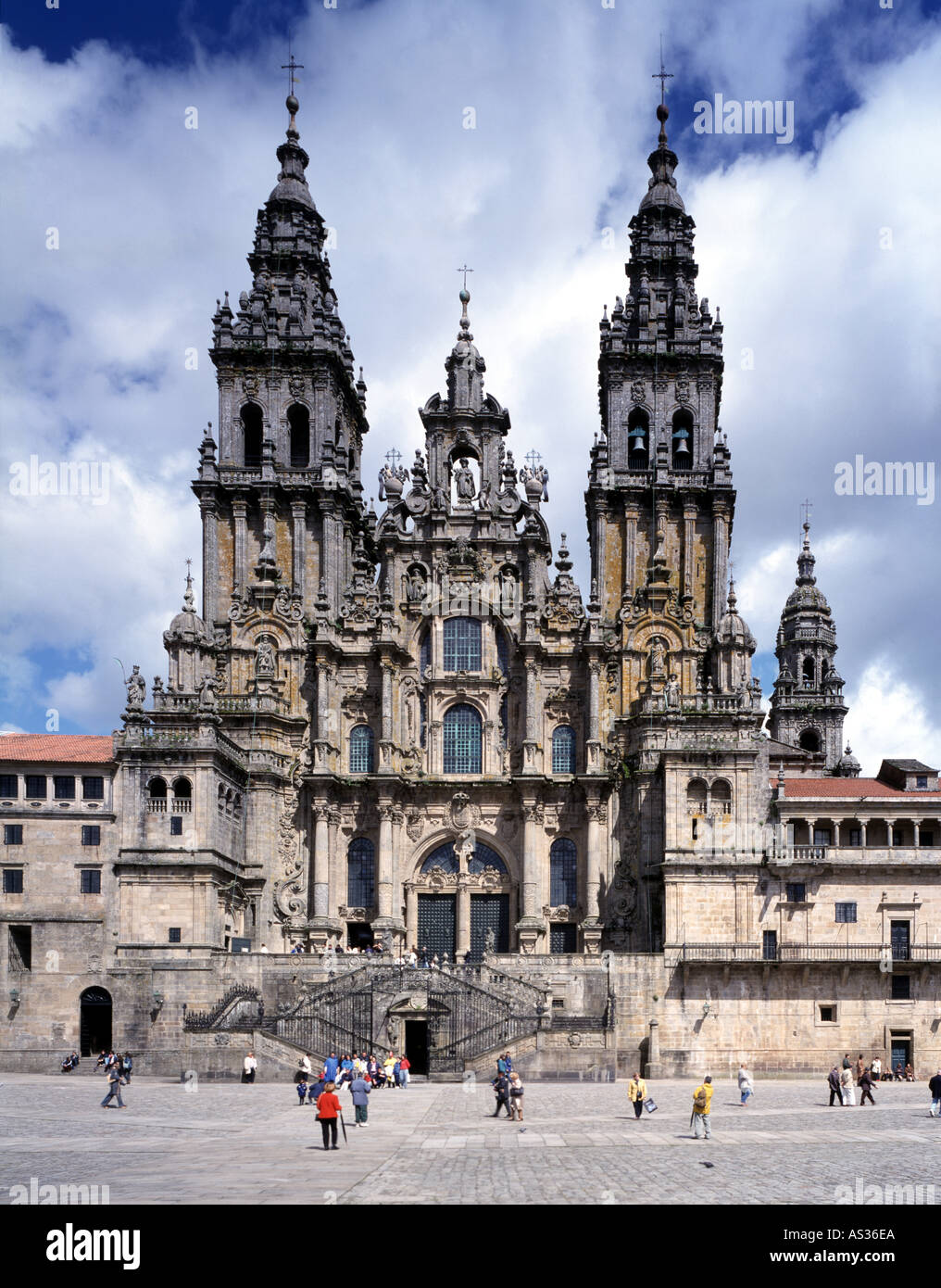 Santiago de Compostela, Kathedrale, Fassade Stock Photo