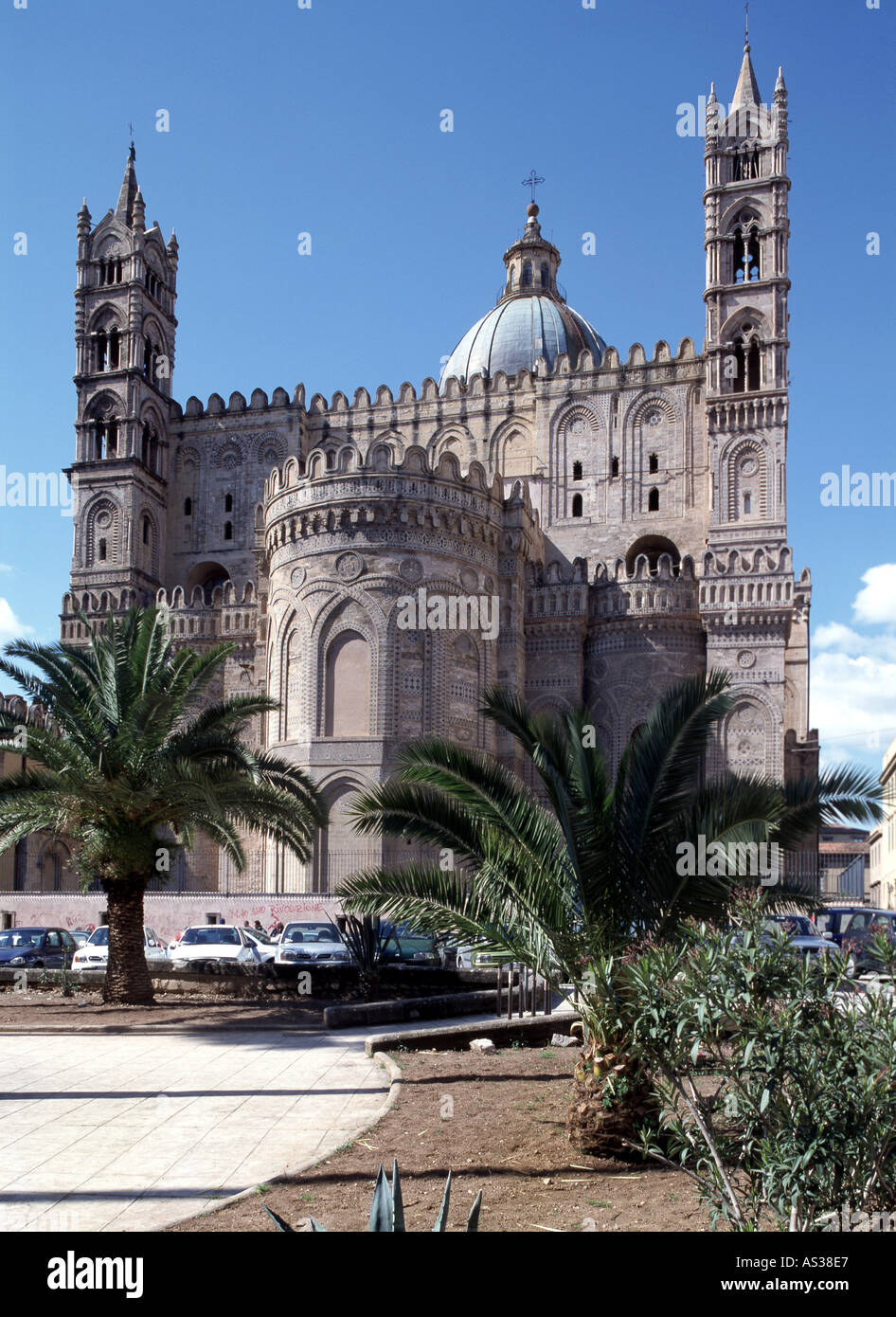 Palermo, Kathedrale, Ostansicht Stock Photo