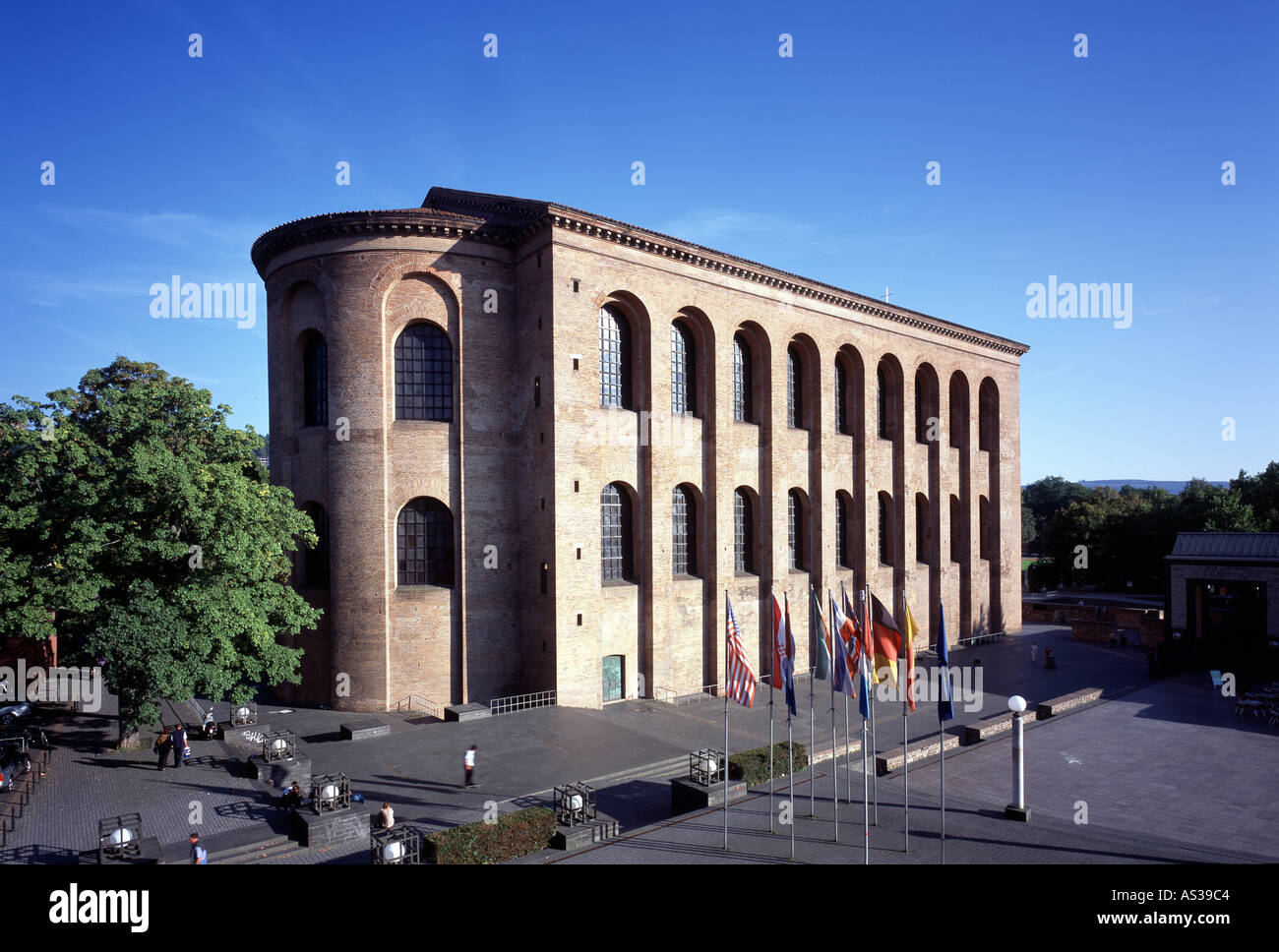 Trier, Basilika, Nordwestansicht mit Apsis Stock Photo