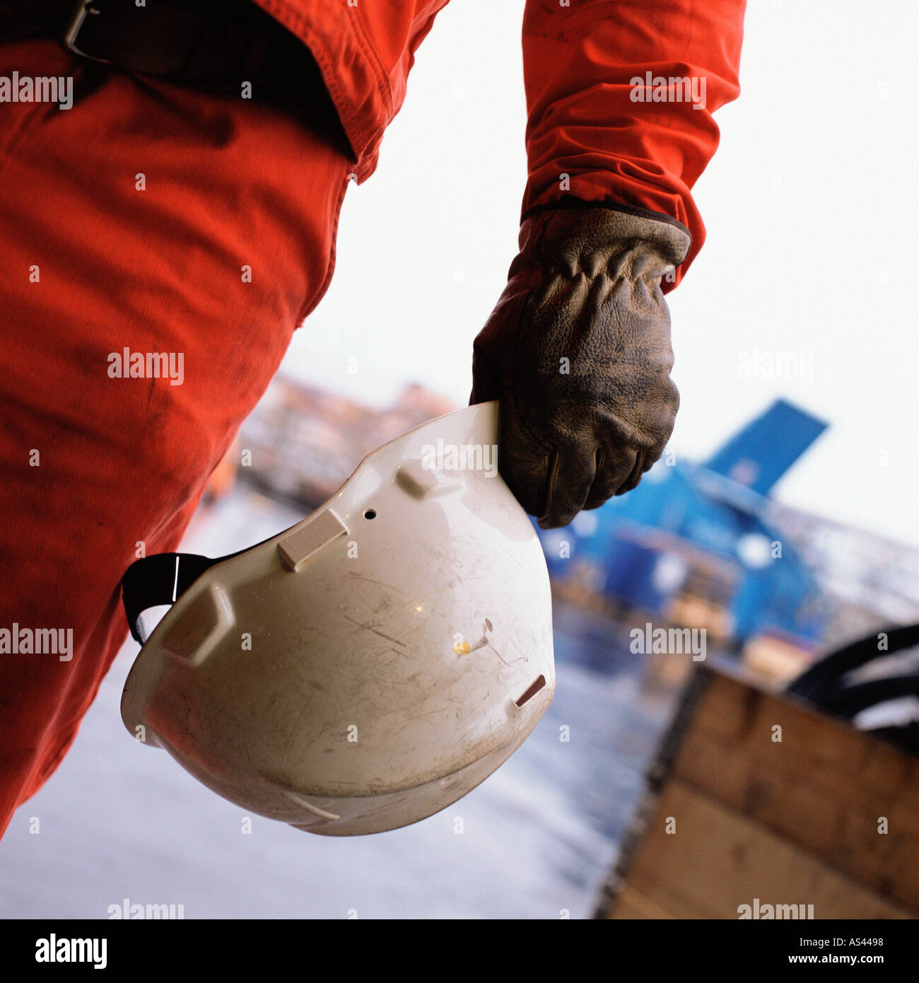 Detail worker holding helmet hi-res stock photography and images - Alamy