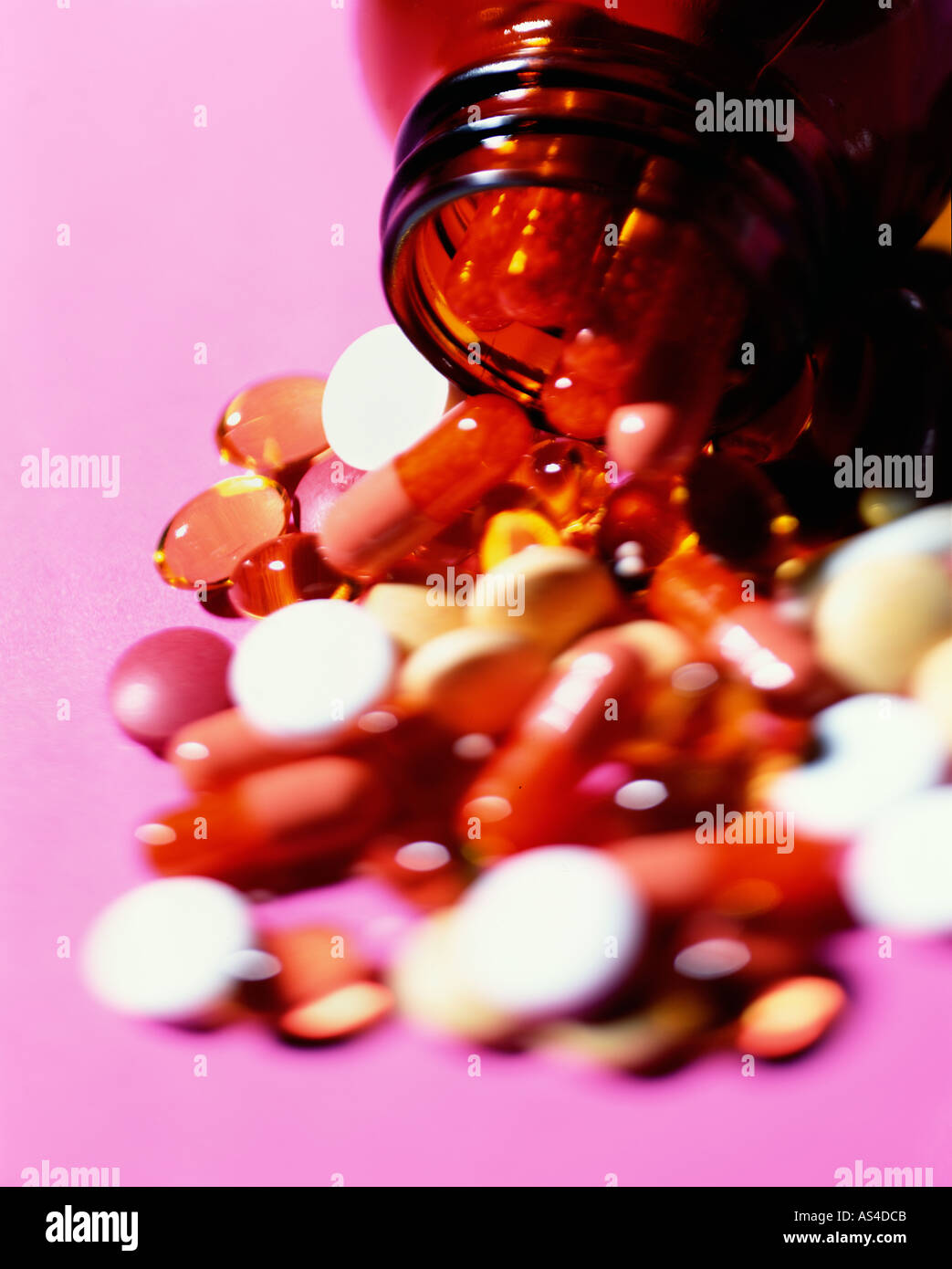 pills in bottle Stock Photo