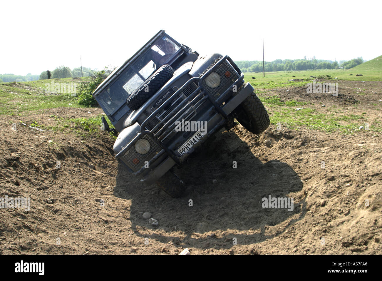 Land Rover Series 3 in action at North Greece Stock Photo - Alamy