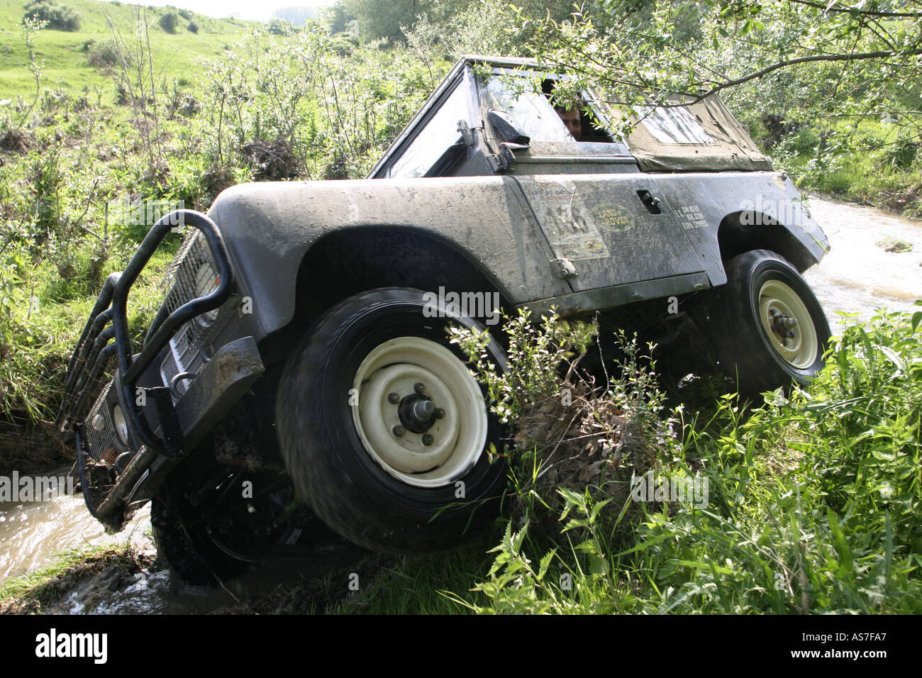 Land Rover Series 3 in action at North Greece Stock Photo - Alamy
