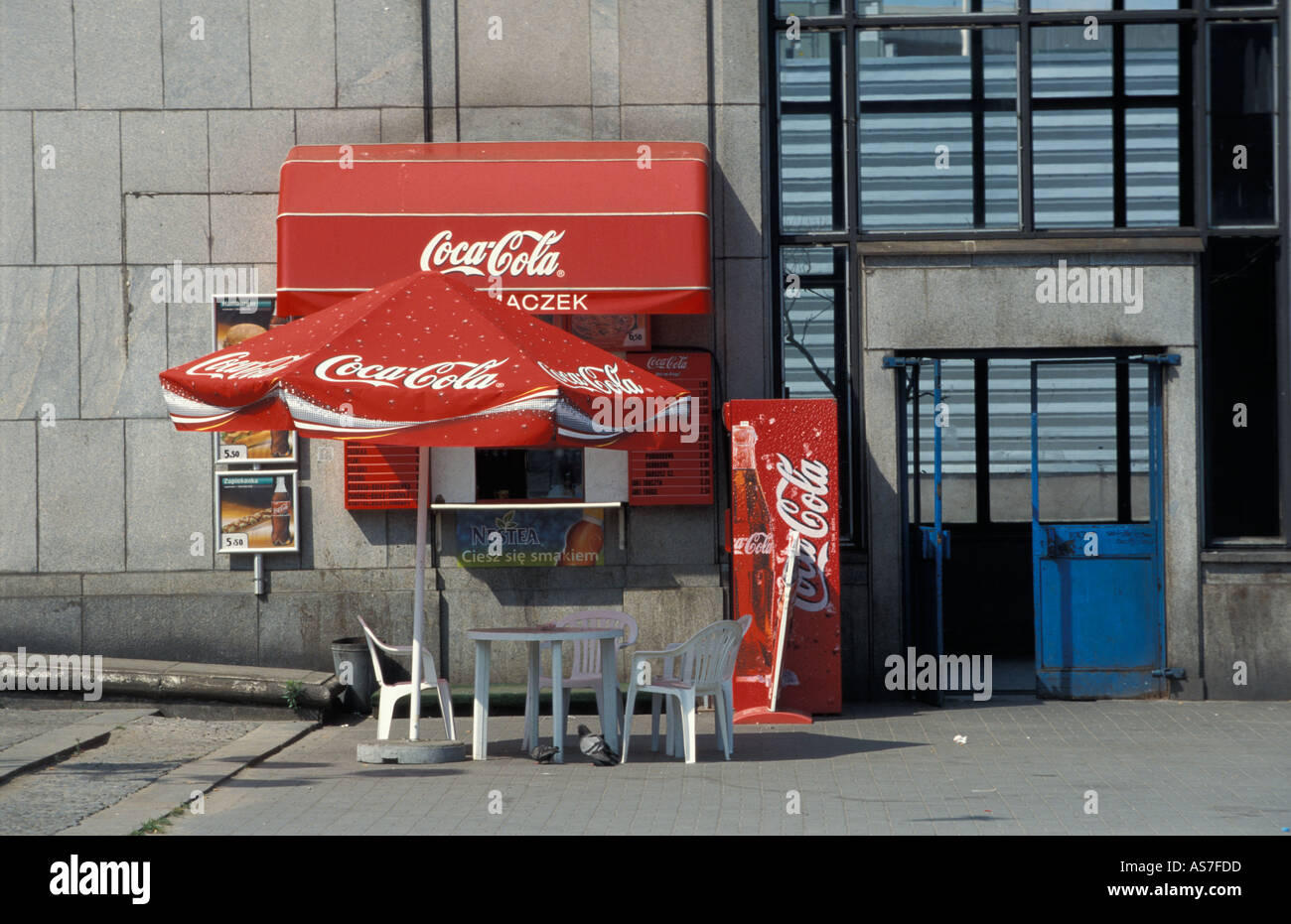 Warsaw, fast food, coke Stock Photo