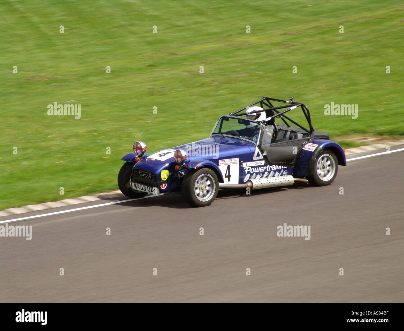 Caterham motor car at a motor racing circuit England GB UK 2004 Stock ...