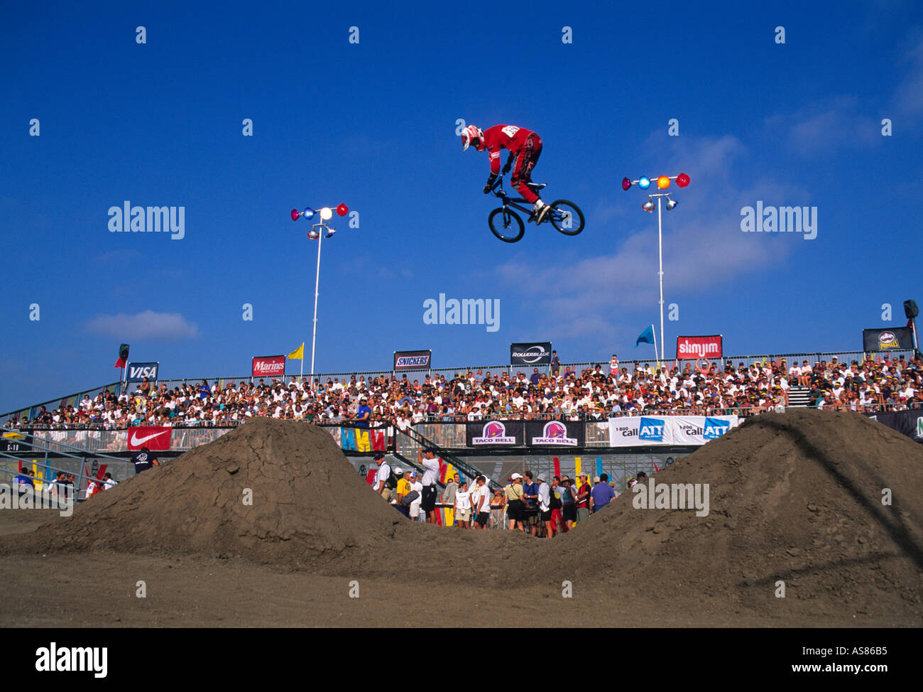 BMX bike riding Stock Photo