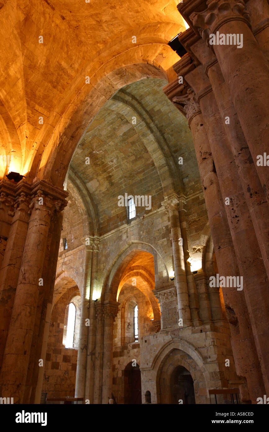 Inside the cathedral of Tartous Stock Photo