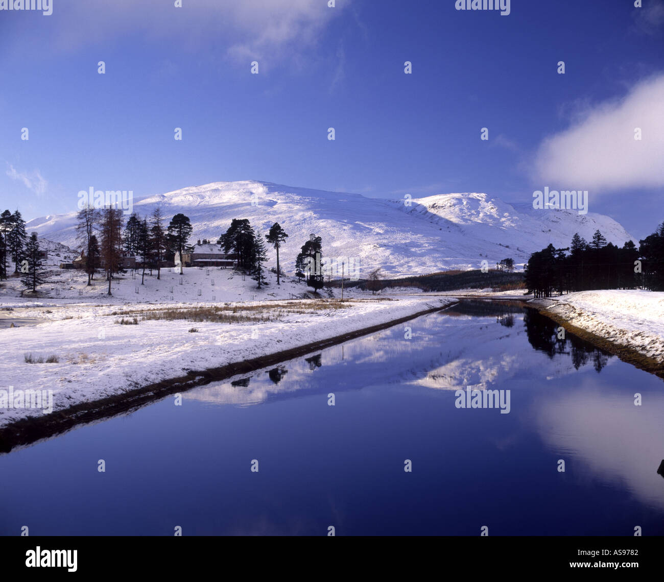 Winter Snow in Glen Shero Laggan Badenoch and Strathspey Highland Region Inverness shire