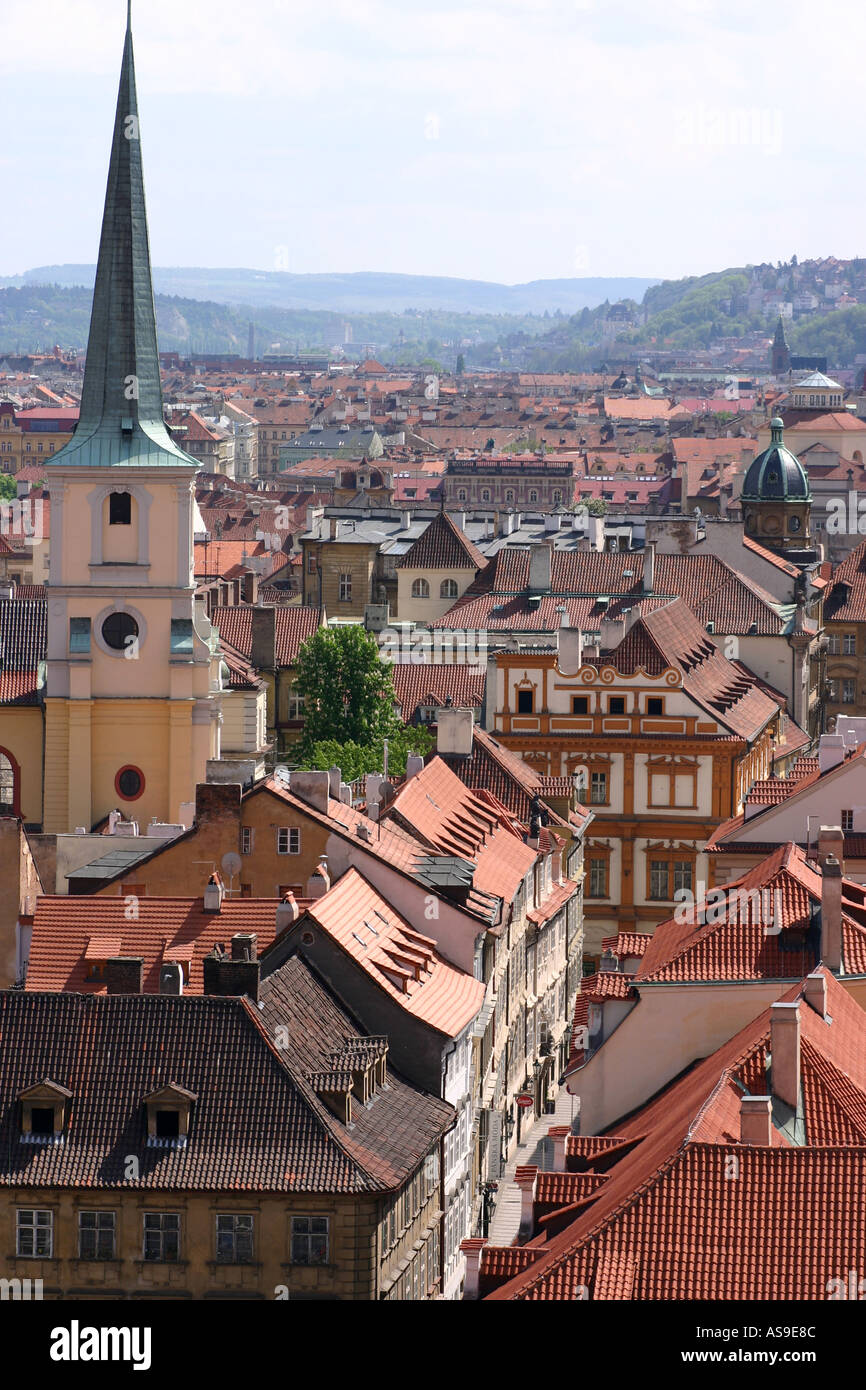 Rooftops in Prague Stock Photo Alamy