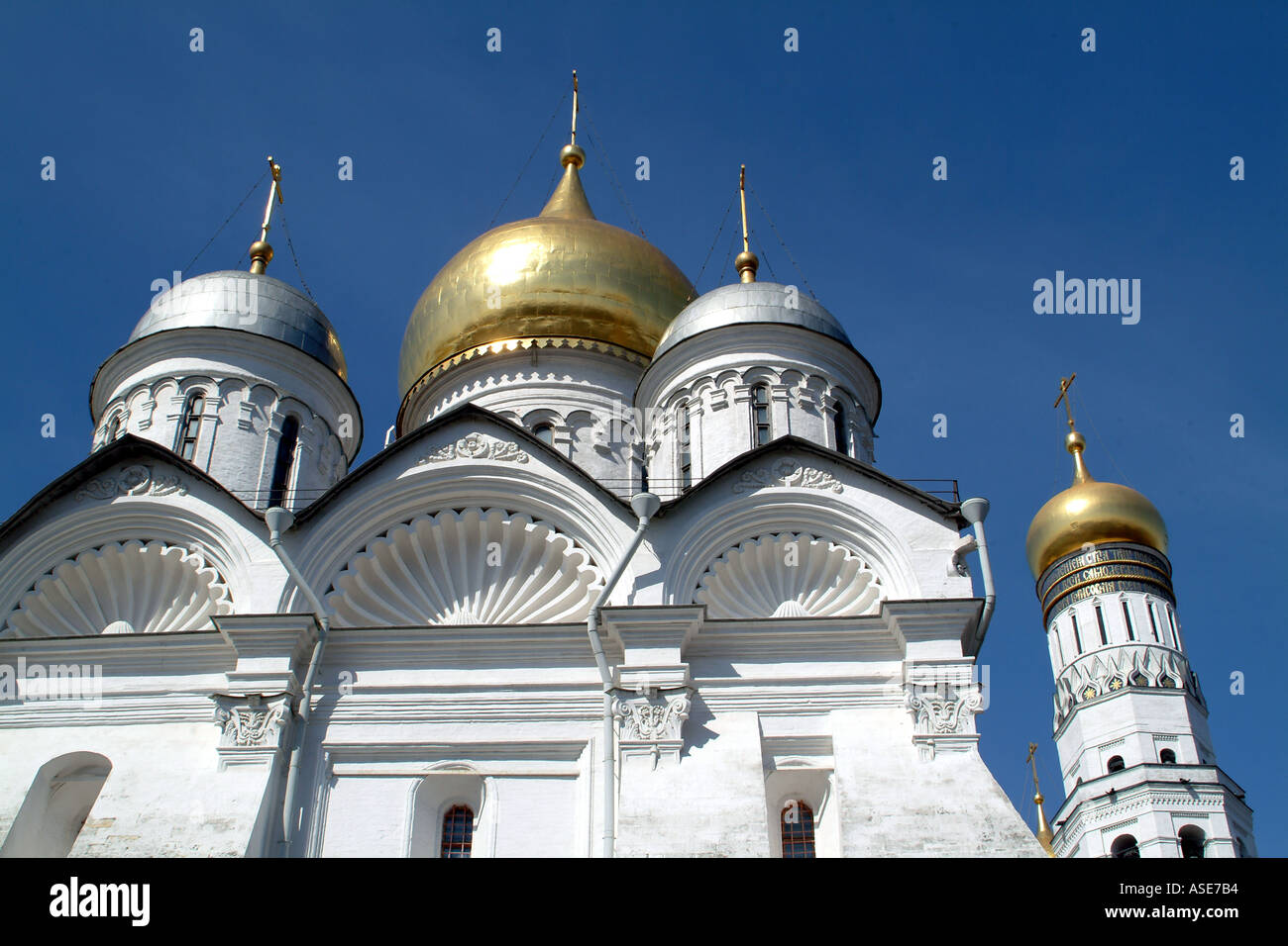 Moscow Russia Domes Of Cathedral Of The Archangel Within The Kremlin Moscow Russia Domes Of Cathedral Of The Archangel Within The Kremlin