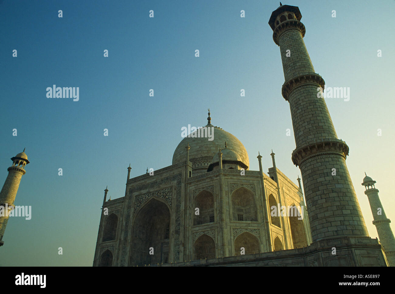India Agra Taj Mahal early morning Stock Photo