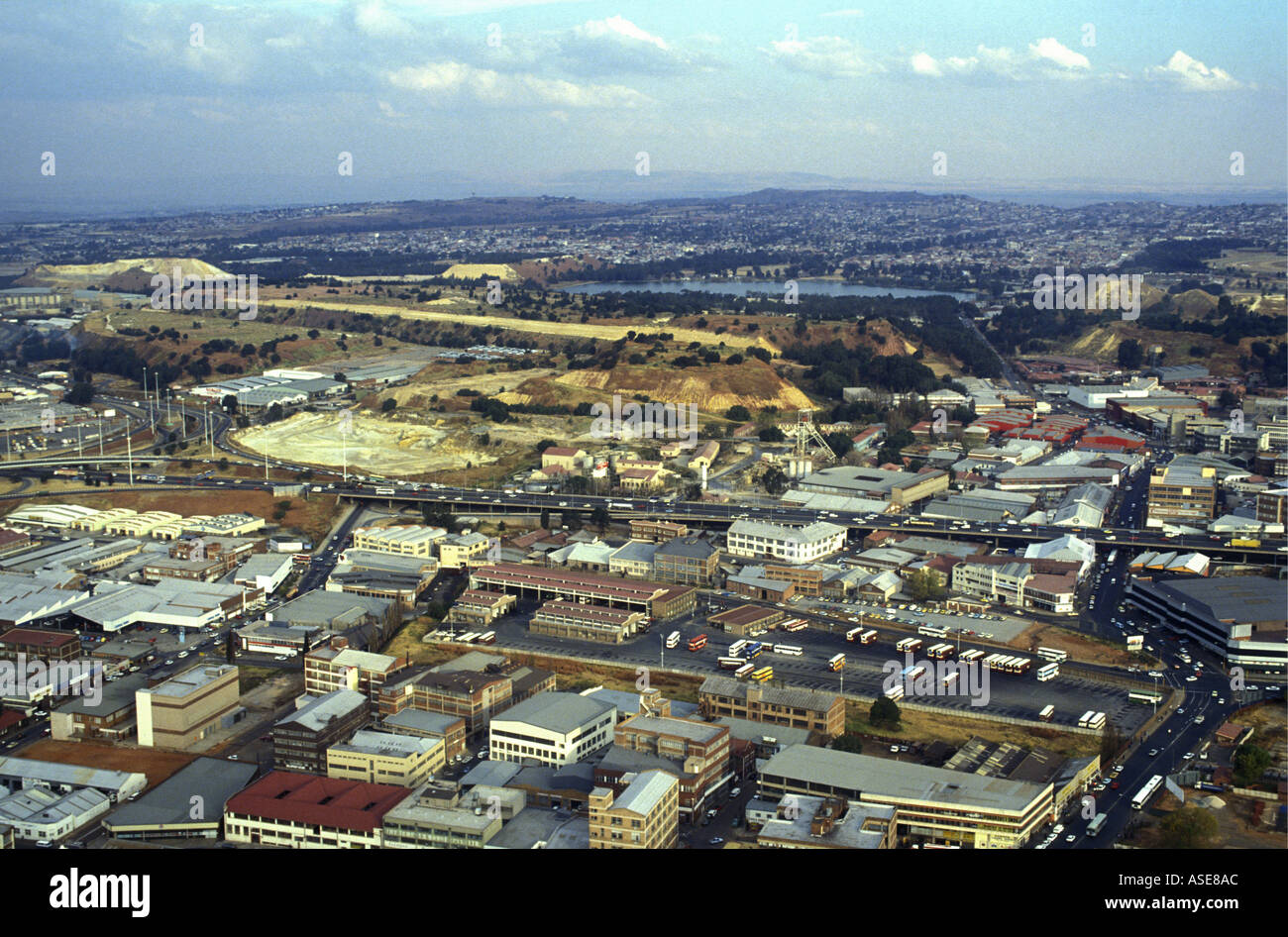 Johannesburg from the top of Carlton Tower the tallest building in South Africa Stock Photo
