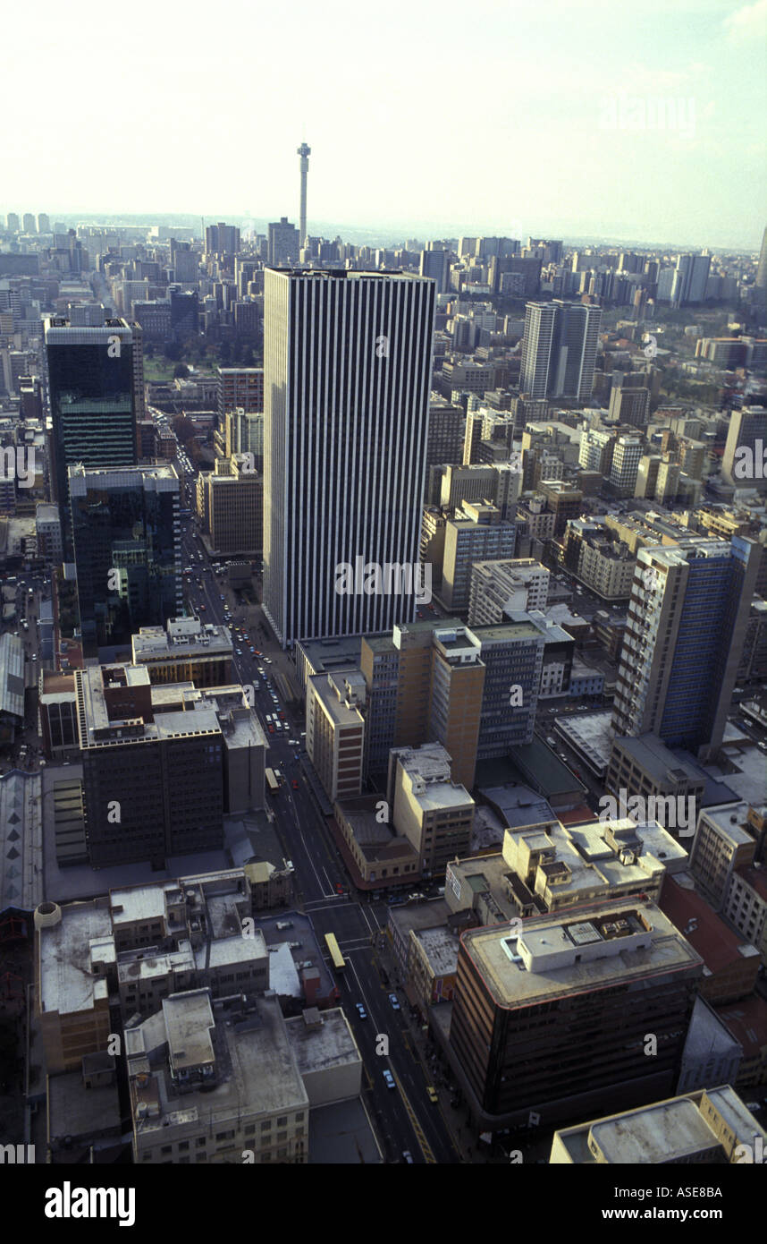 Johannesburg city centre from the top of Carlton Tower the tallest
