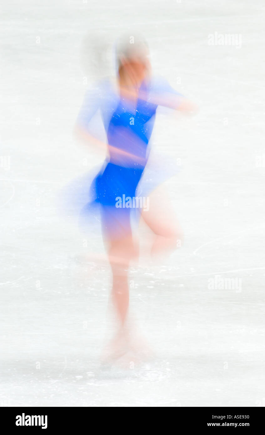 female figure skater spinning Stock Photo Alamy