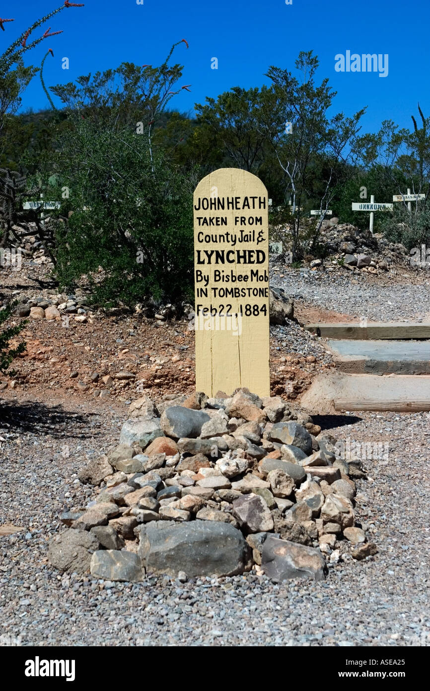 Boot Hill Cemetery Tombstone Arizona USA Stock Photo