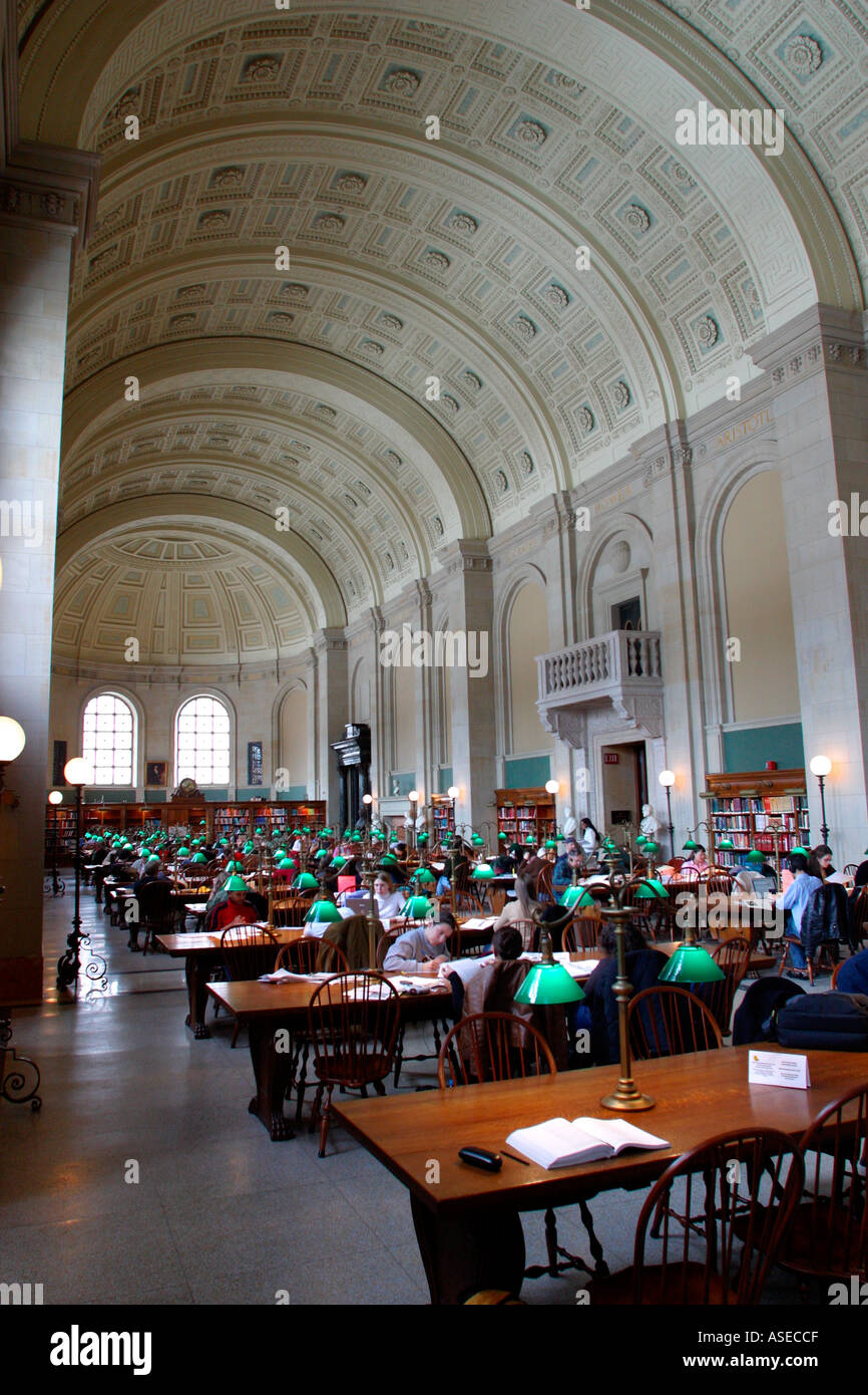 Bates Hall at Boston Public Library Boston MA Stock Photo