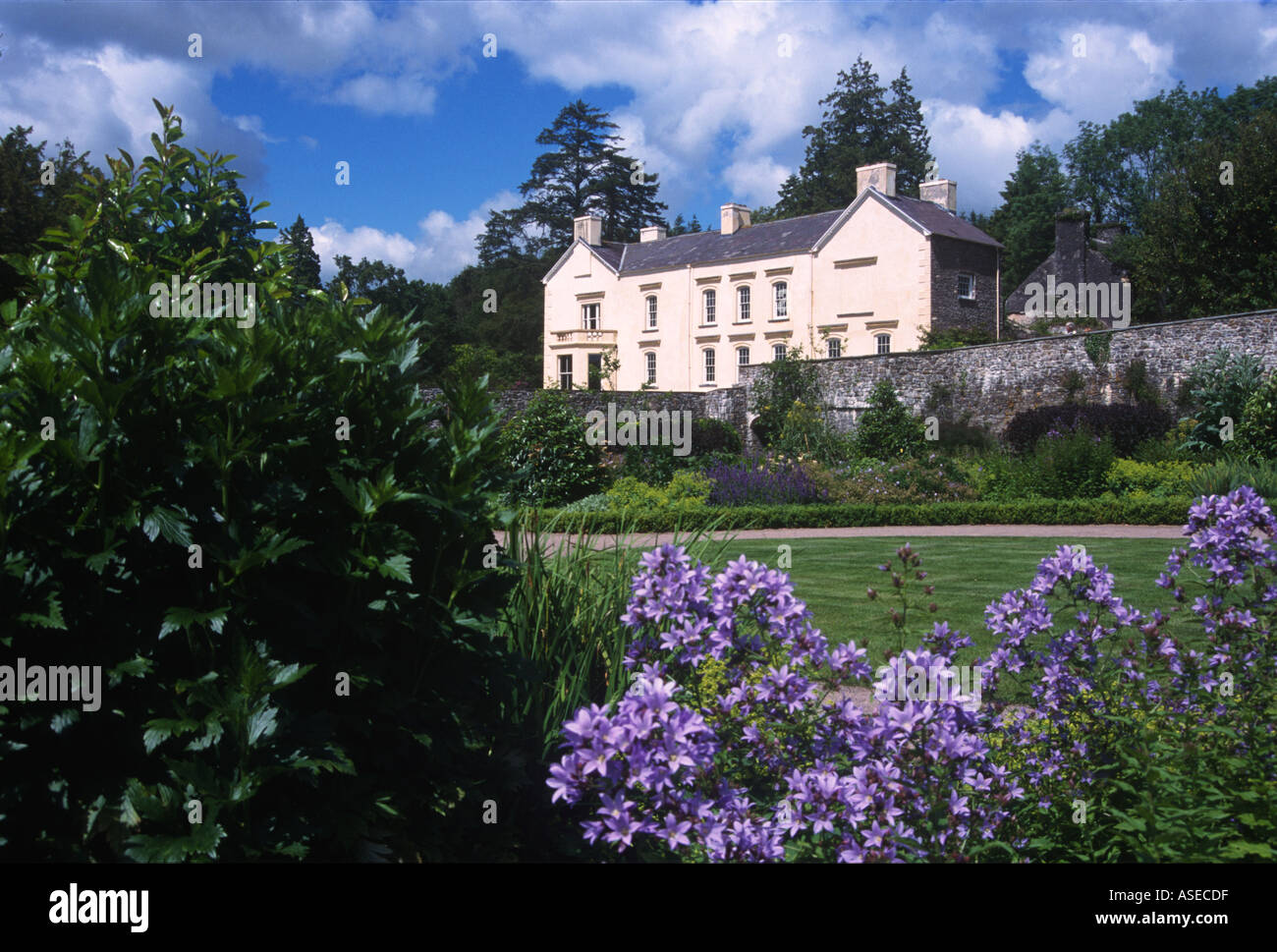 House and Garden Aberglasney Carmarthenshire Dyfed Wales UK DW3  Stock Photo