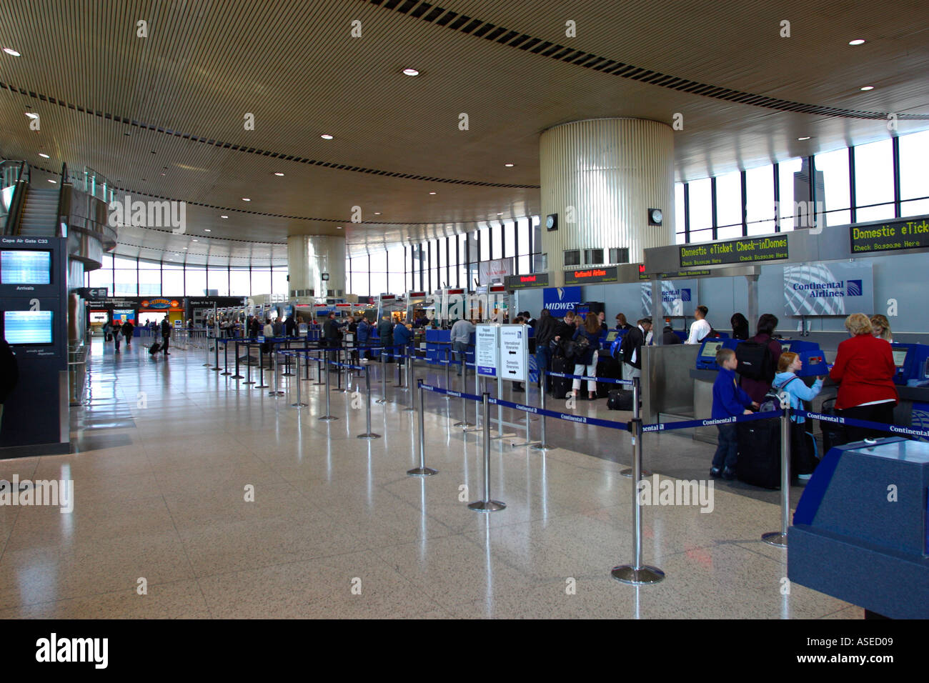 Check In Counter Logan Airport Boston Massachusetts Stock Photo Alamy