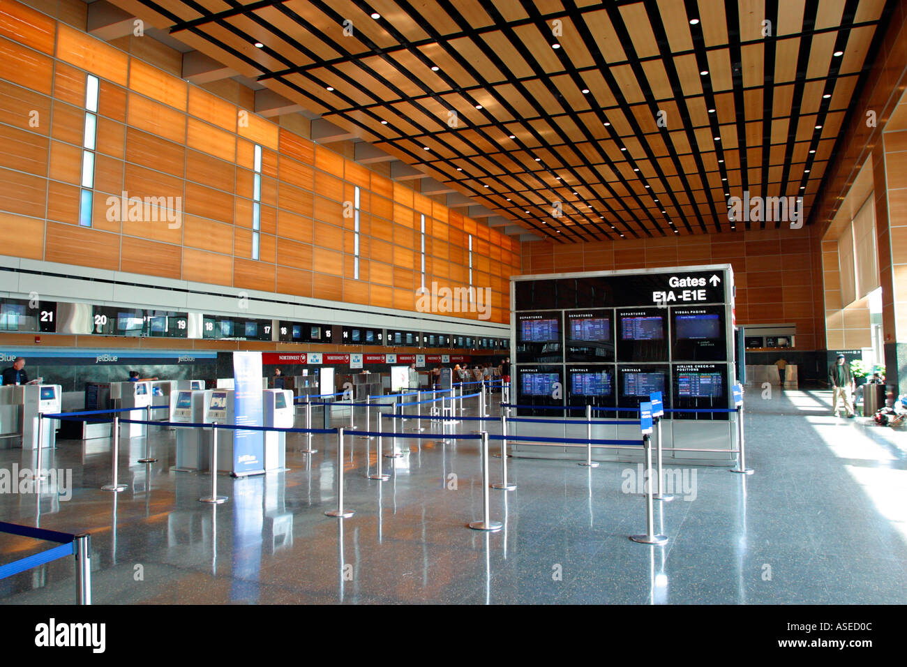Airport Terminal E Logan Airport Boston Massachusetts Stock Photo