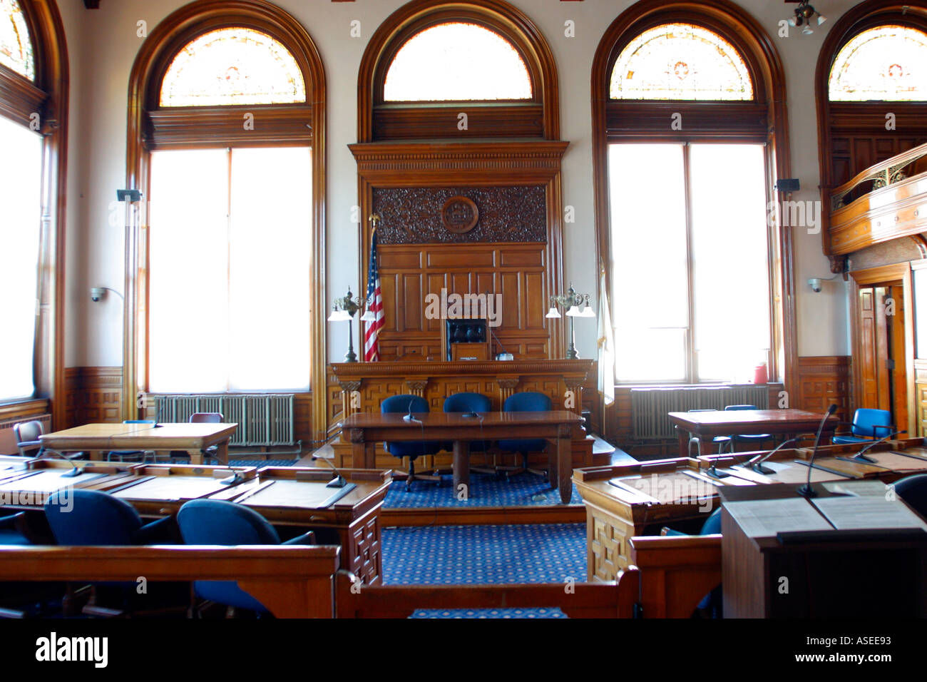 City Council Chambers City Hall Building Lowell Massachusetts Stock