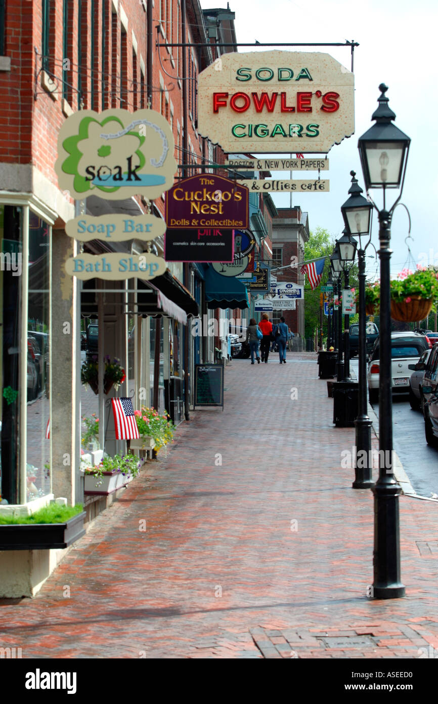 Main Street Newburyport Massachusetts Stock Photo Alamy