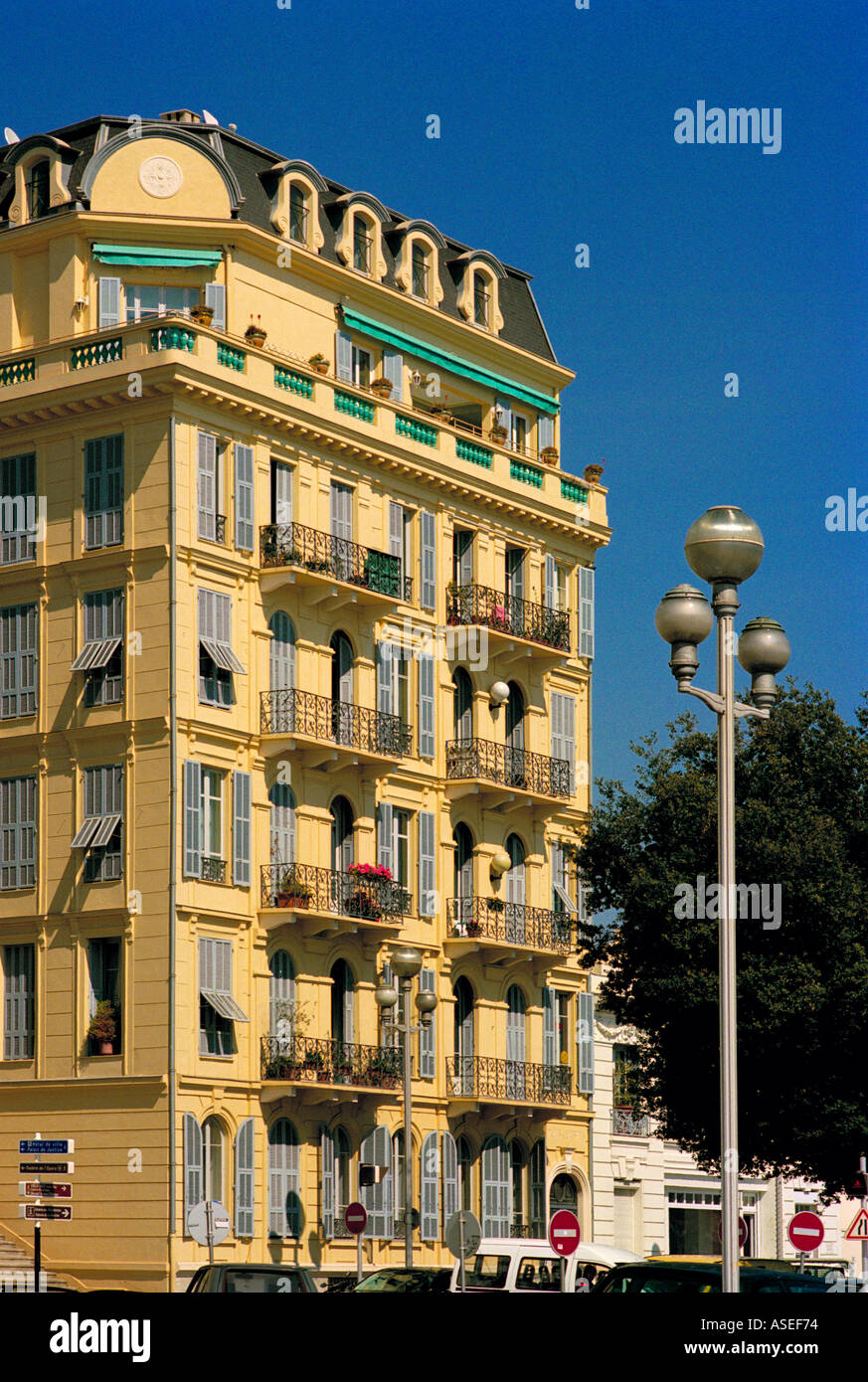 Nice Cote dAzur France An apartment building on the Promenade des Anglais, Nice, French