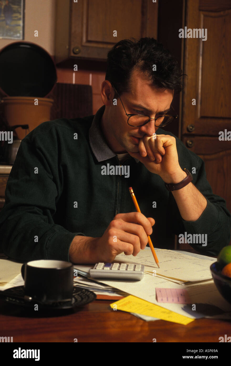 Sorting out personal finances Stock Photo