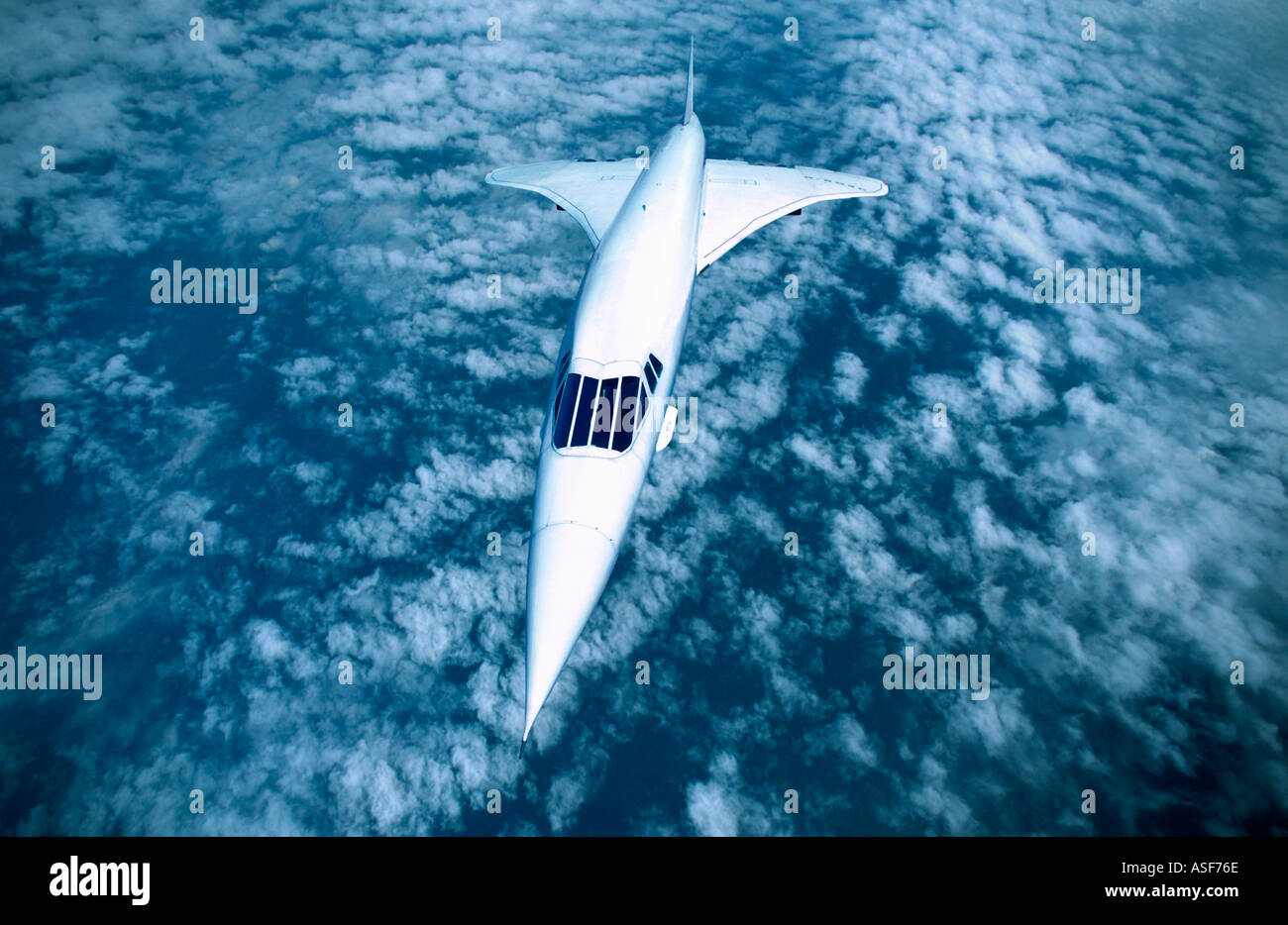 Concorde in flight Stock Photo
