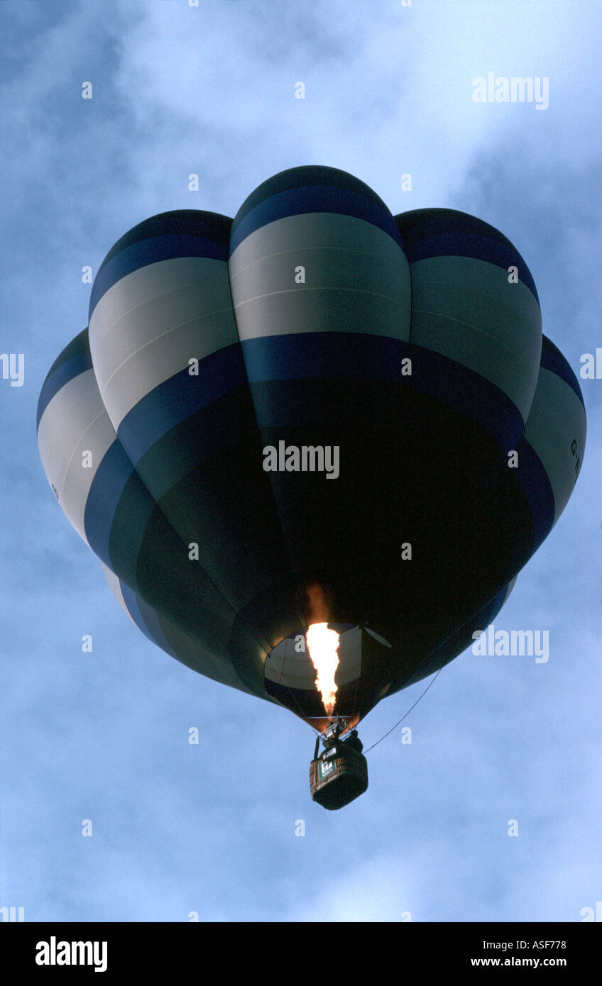Hot air balloon with burner Stock Photo