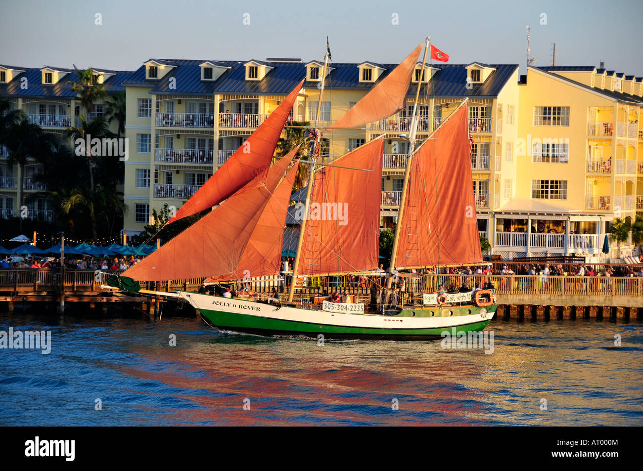 Key West Florida Tall ship sailboats cruise harbor Stock Photo Alamy